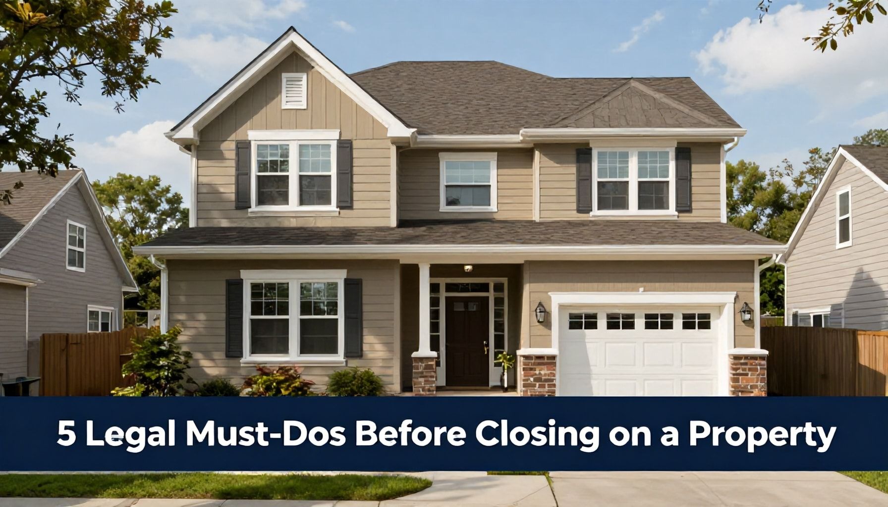 5 Legal Must-Dos Before Closing on a Property*
