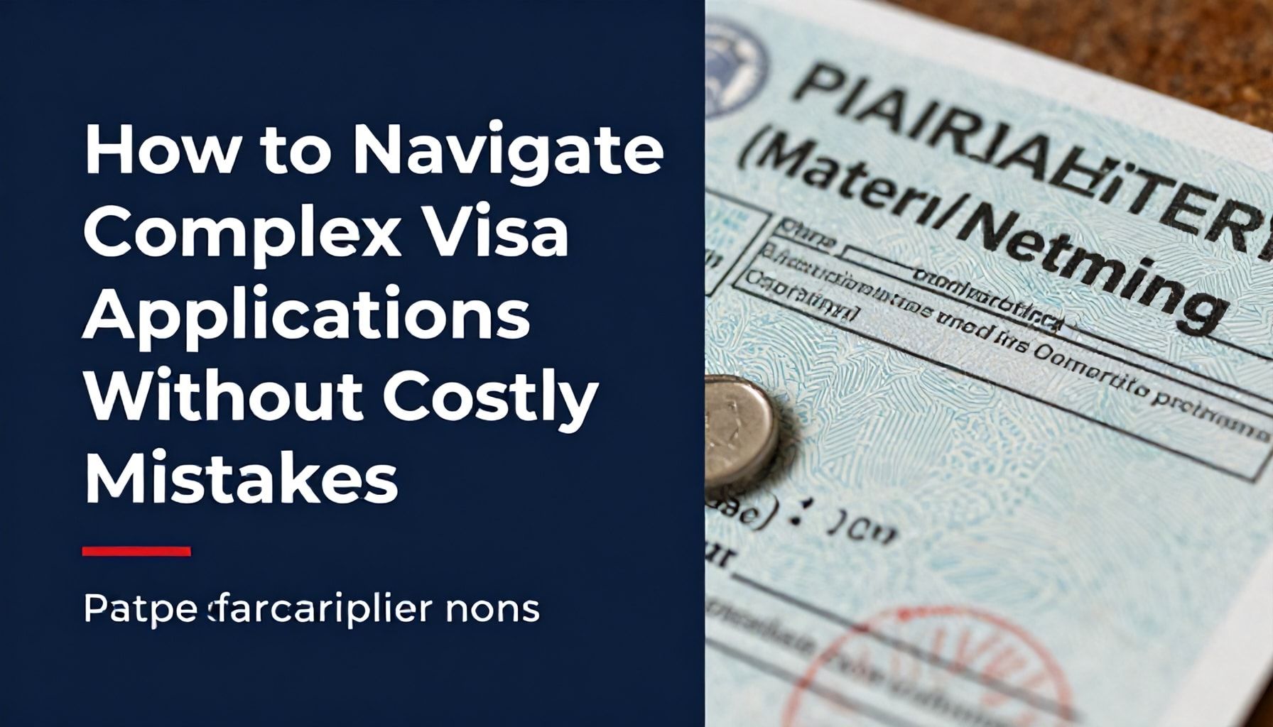 How to Navigate Complex Visa Applications Without Costly Mistakes*