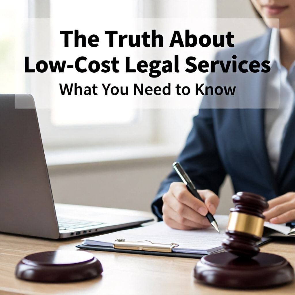 The Truth About Low-Cost Legal Services—What You Need to Know*