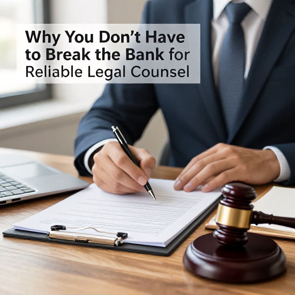 Why You Don’t Have to Break the Bank for Reliable Legal Counsel*