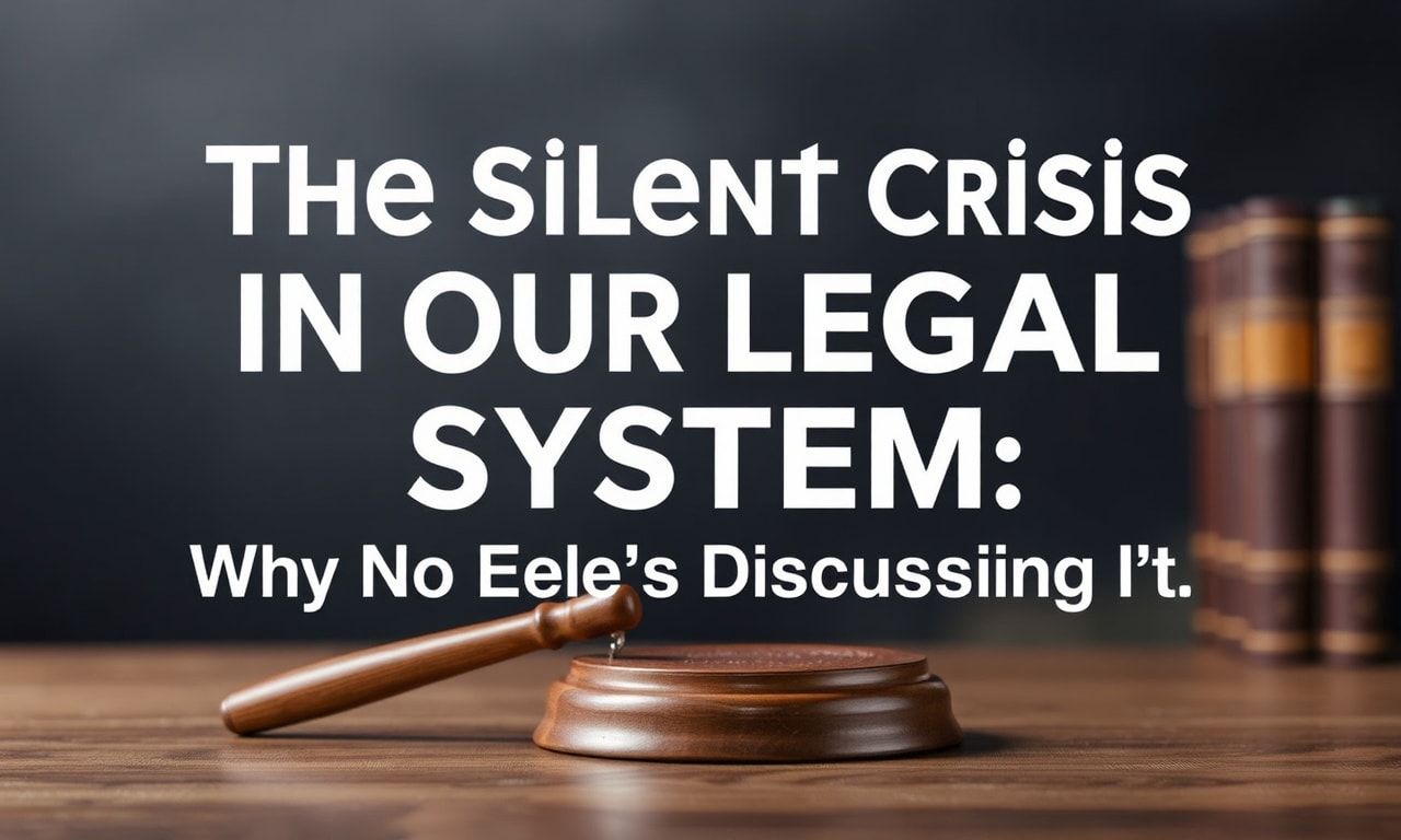 The Quiet Crisis in Our Legal System: Why Nobody's Talking About It