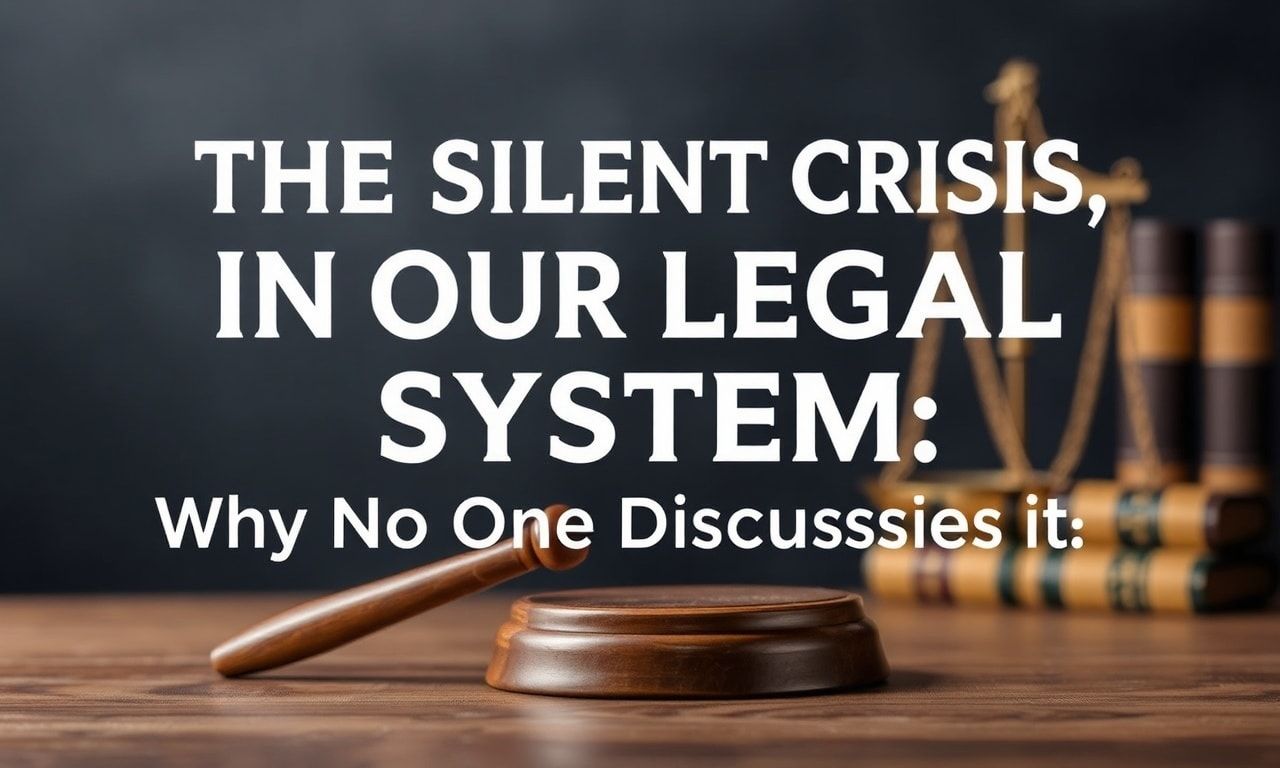 The Quiet Crisis in Our Legal System: Why Nobody's Talking About It
